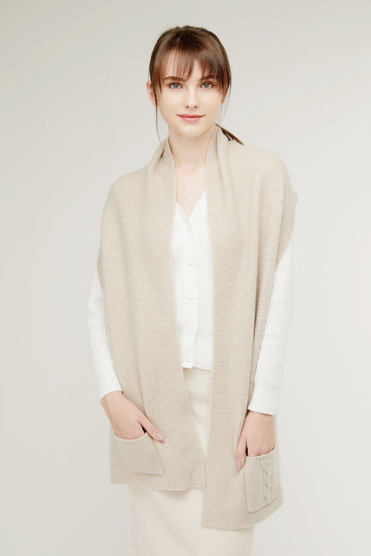 Fall & winter high quality cashmere knitted scarf - Lamycashmere