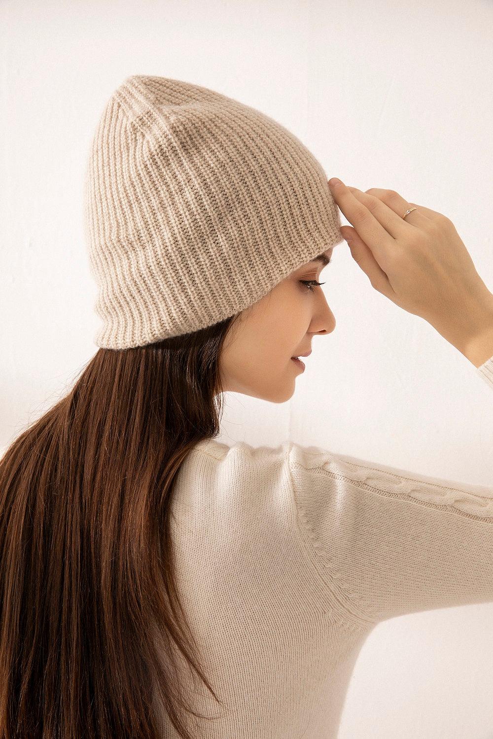 Fall & winter highest cashmere softly knitted hat - Lamycashmere