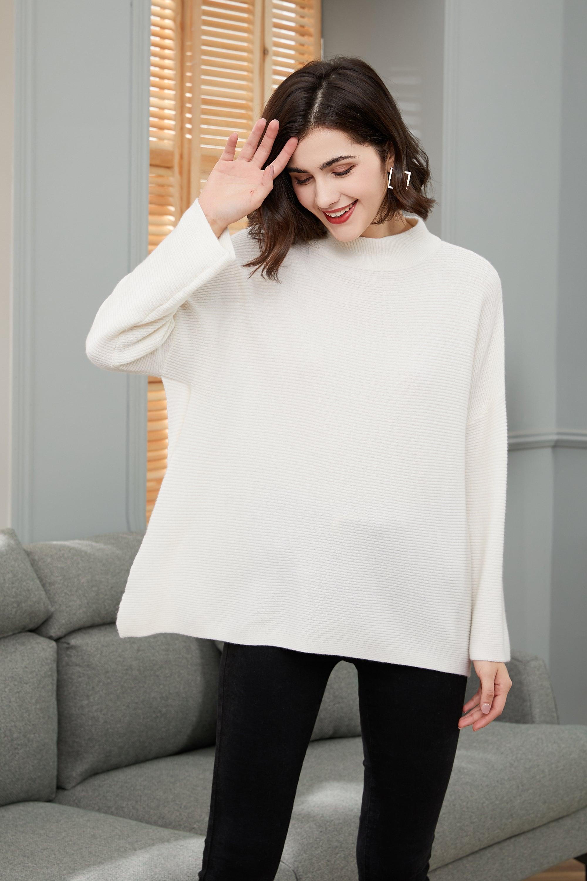 Fashional and comfortable 100 percent cashmere knitted oversize pullover for womens - Lamycashmere