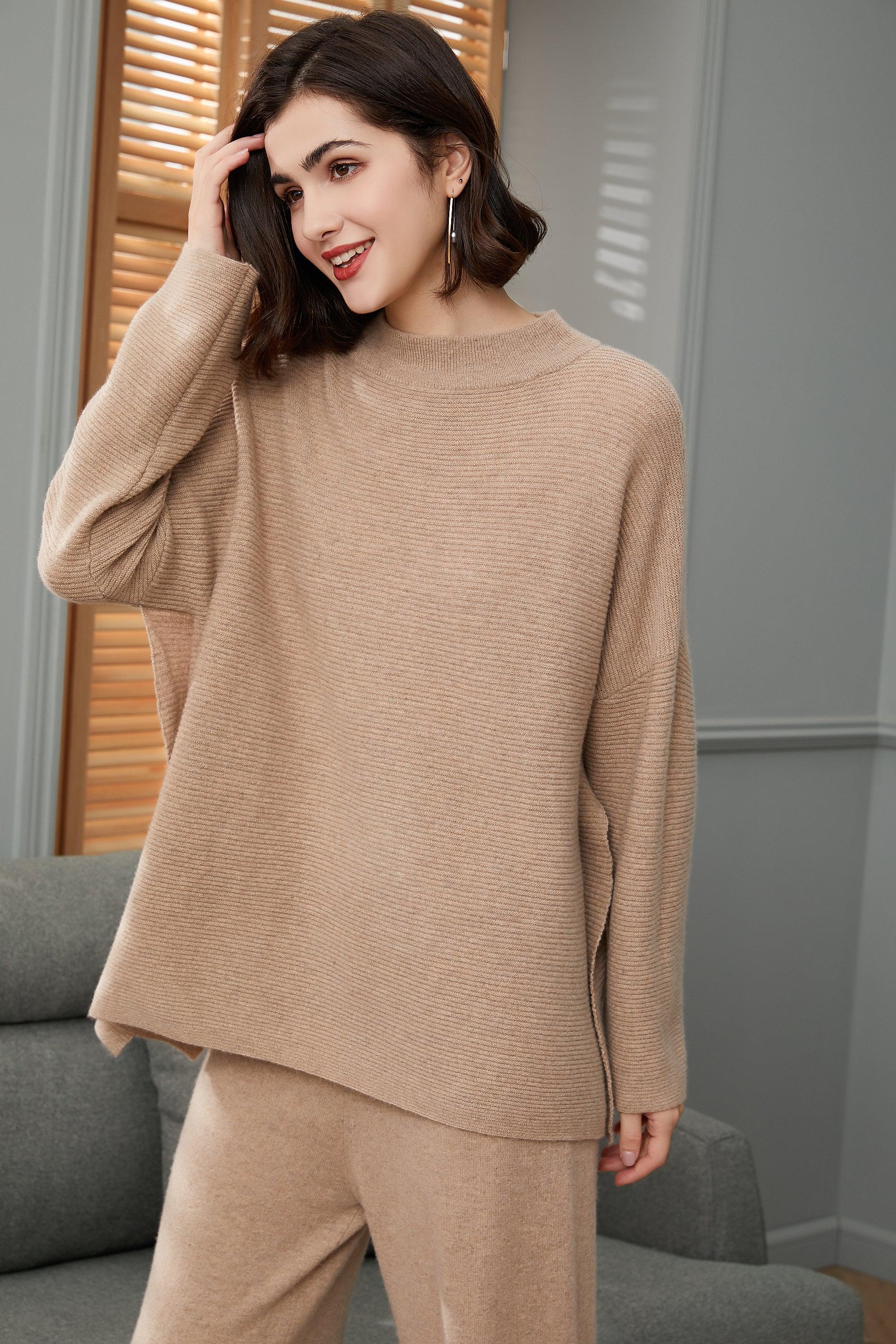 Fashional and comfortable 100 percent cashmere knitted oversize pullover for womens - Lamycashmere