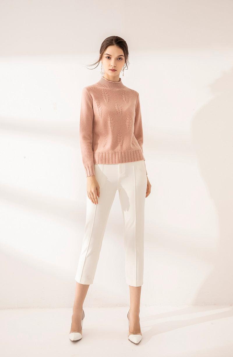 half tutleneck with beautiful guage women's cashmere sweater - Lamycashmere