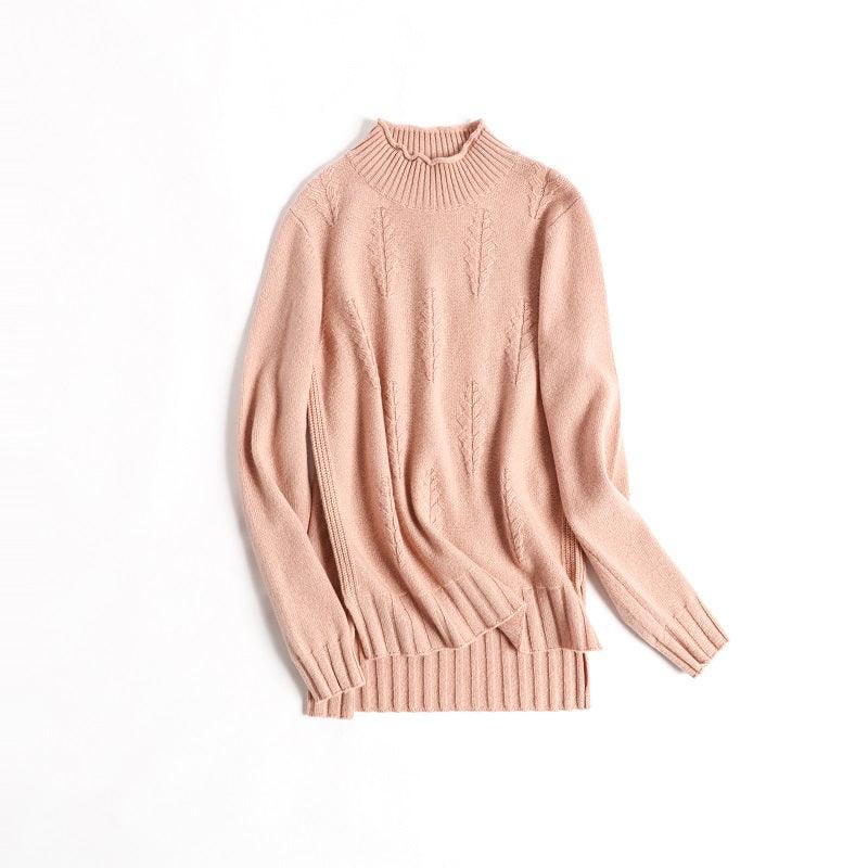 half tutleneck with beautiful guage women's cashmere sweater - Lamycashmere