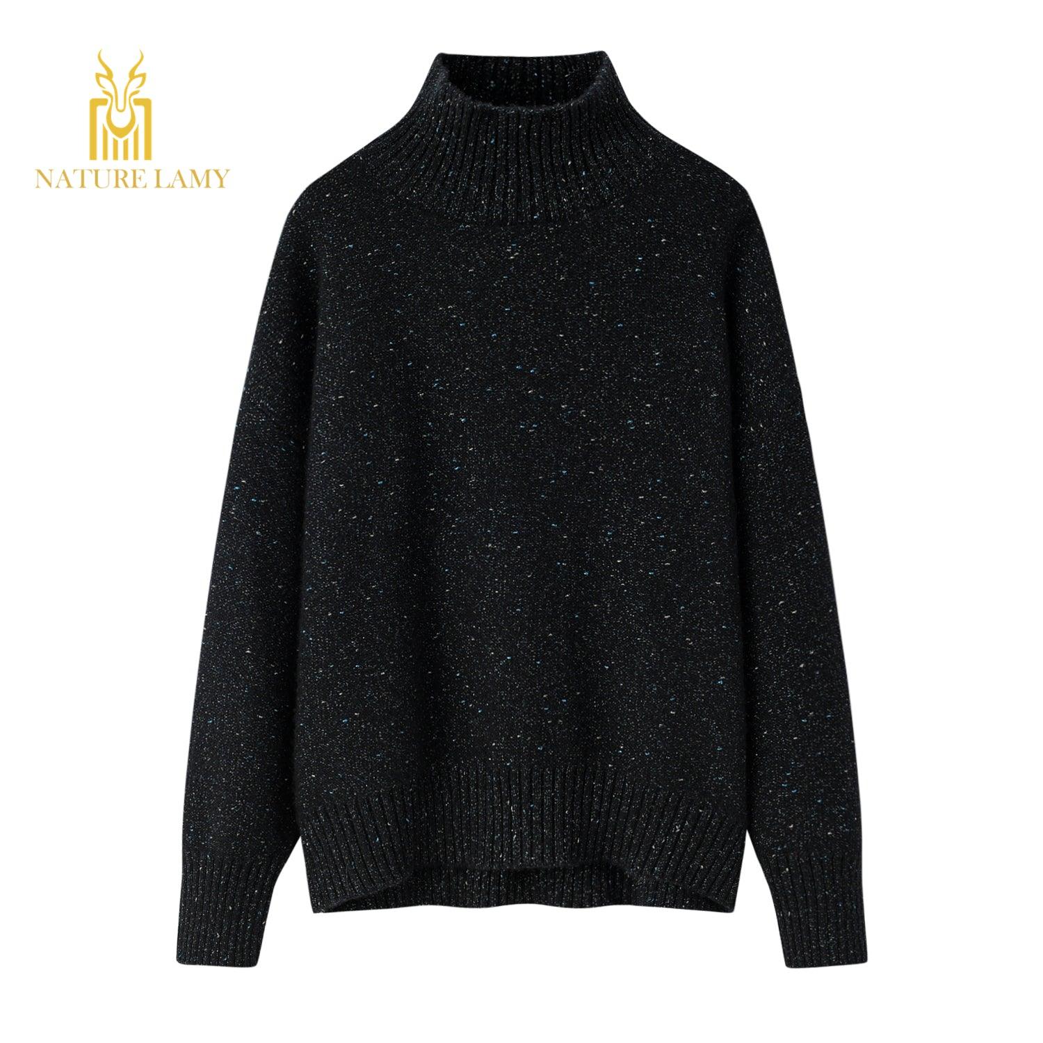 Heavy style A/W collection of softest and high quality cashmere knitted turtleneck sweater - Lamycashmere