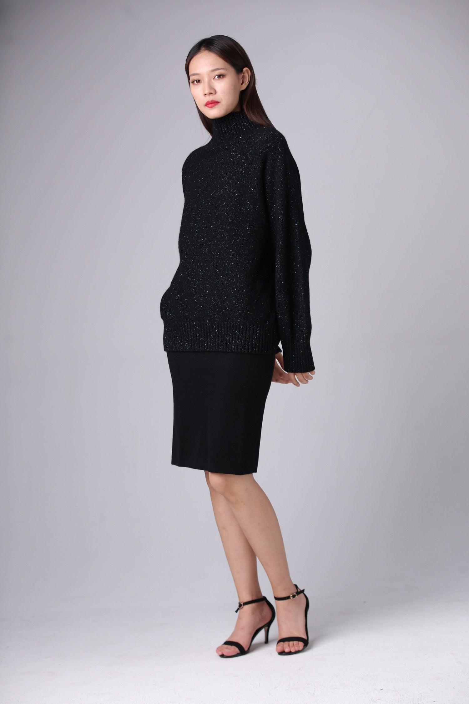 Heavy style A/W collection of softest and high quality cashmere knitted turtleneck sweater - Lamycashmere