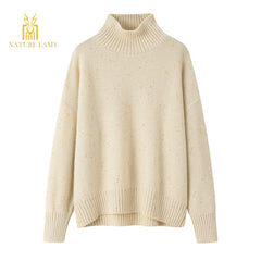 Heavy style A/W collection of softest and high quality cashmere knitted turtleneck sweater - Lamycashmere