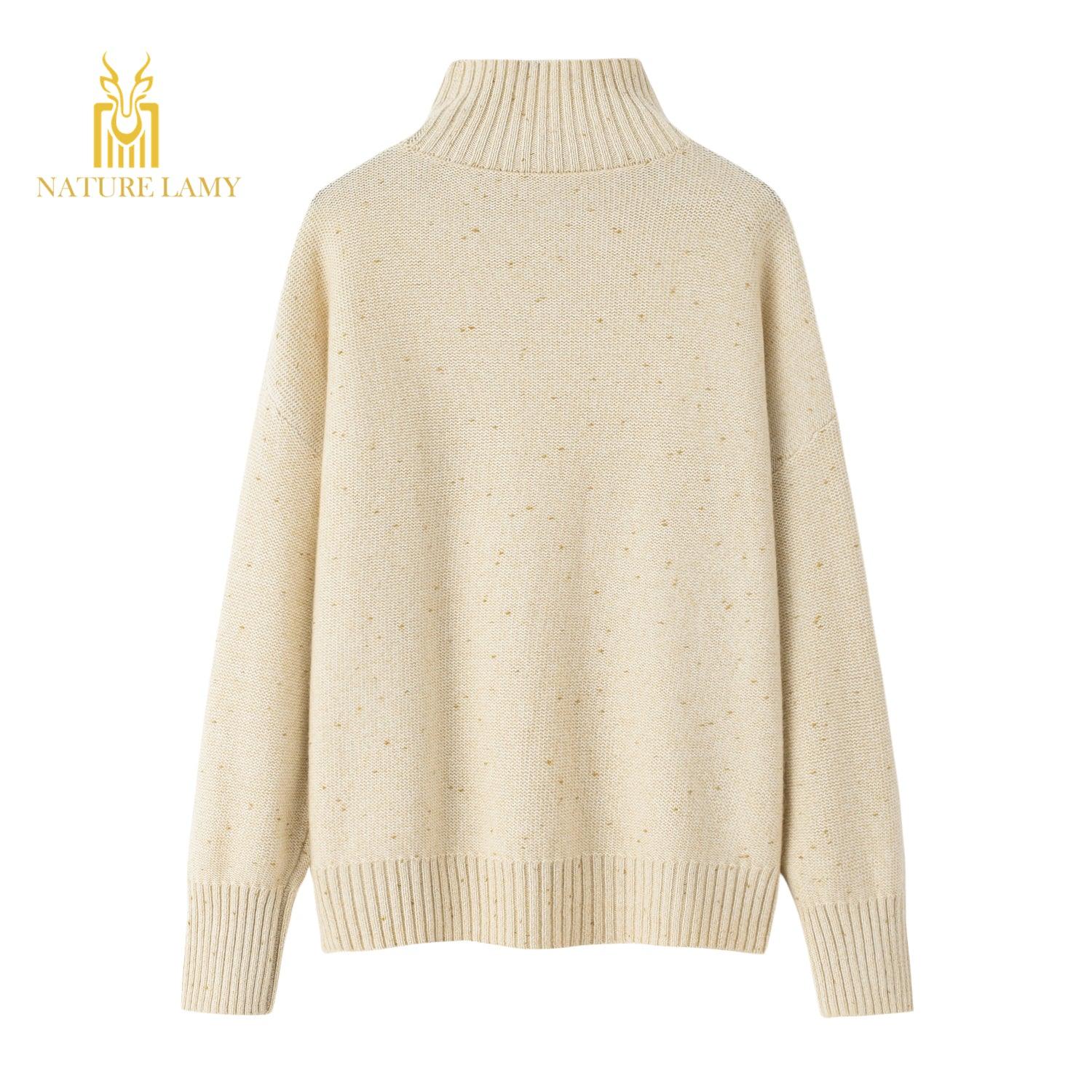 Heavy style A/W collection of softest and high quality cashmere knitted turtleneck sweater - Lamycashmere