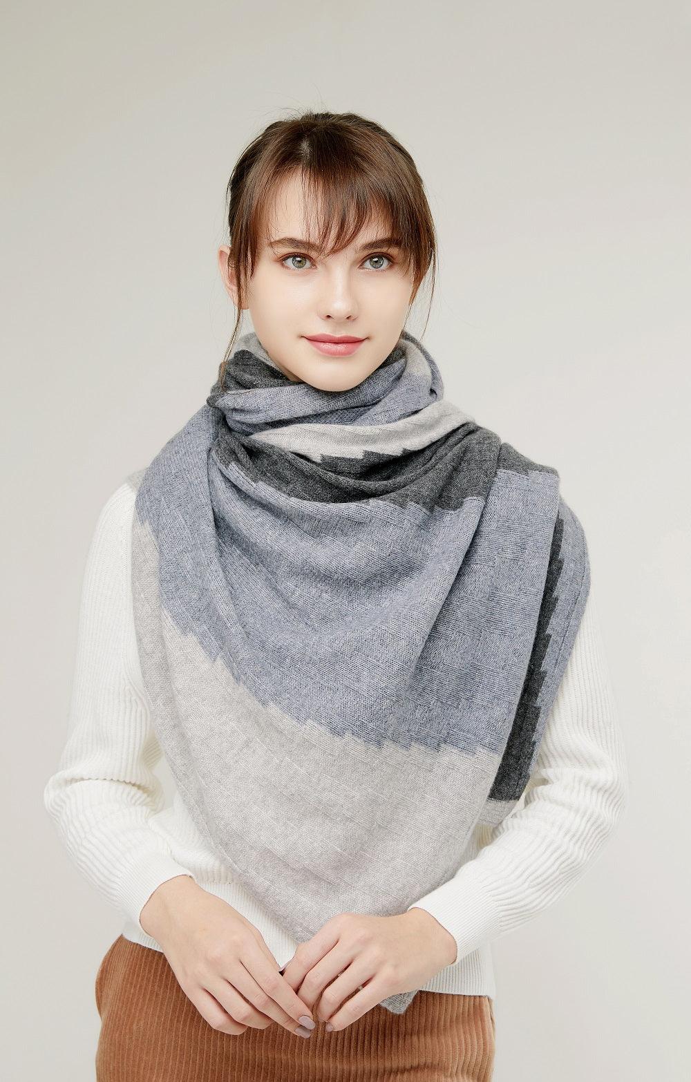 High quality women cashmere knitted scarf shawl - Lamycashmere