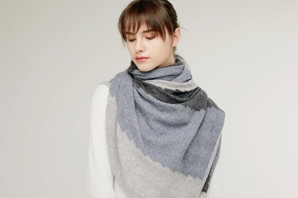 High quality women cashmere knitted scarf shawl - Lamycashmere