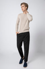 Men's 100 pure cashmere knitted pullover - Lamycashmere