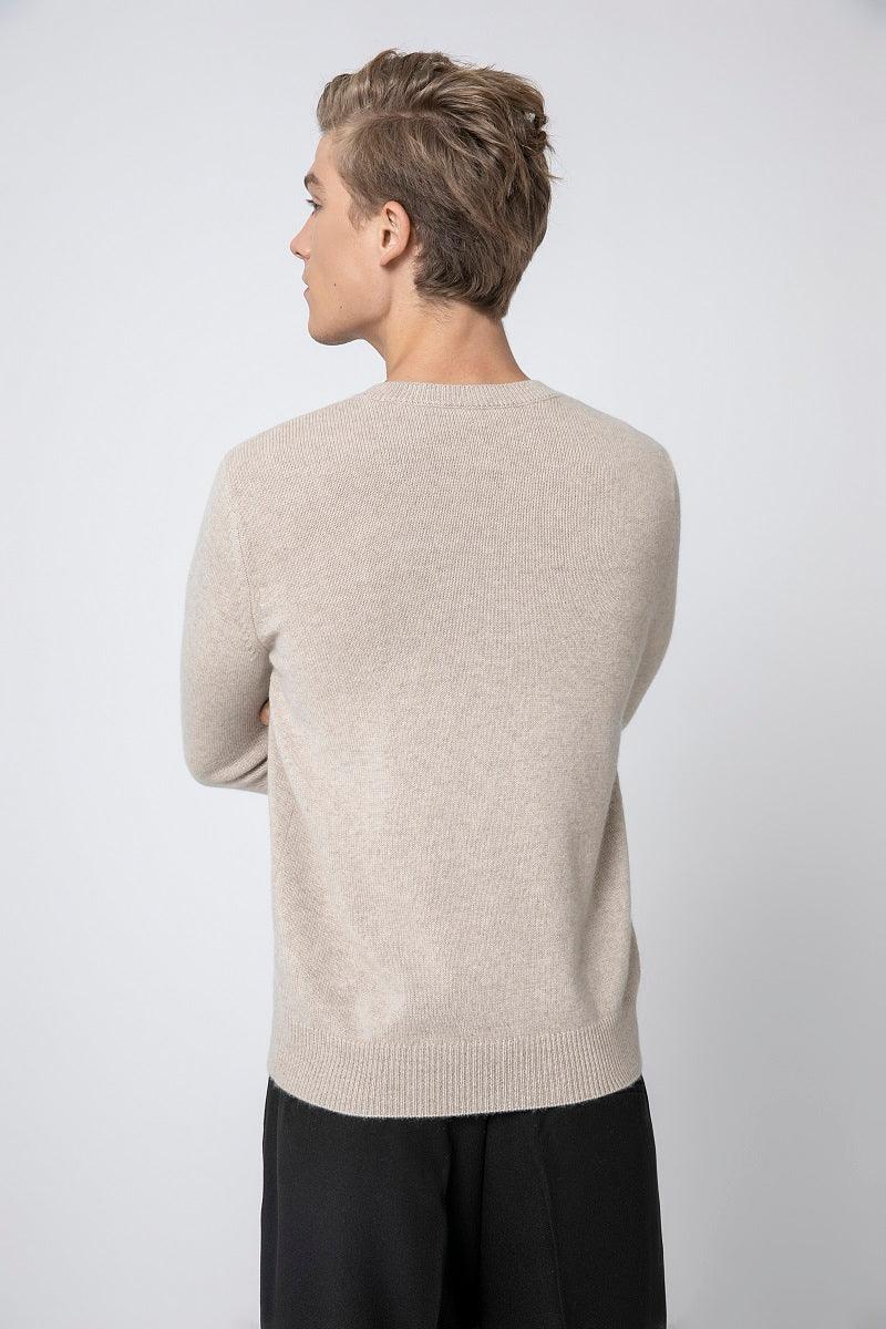 Men's 100 pure cashmere knitted pullover - Lamycashmere