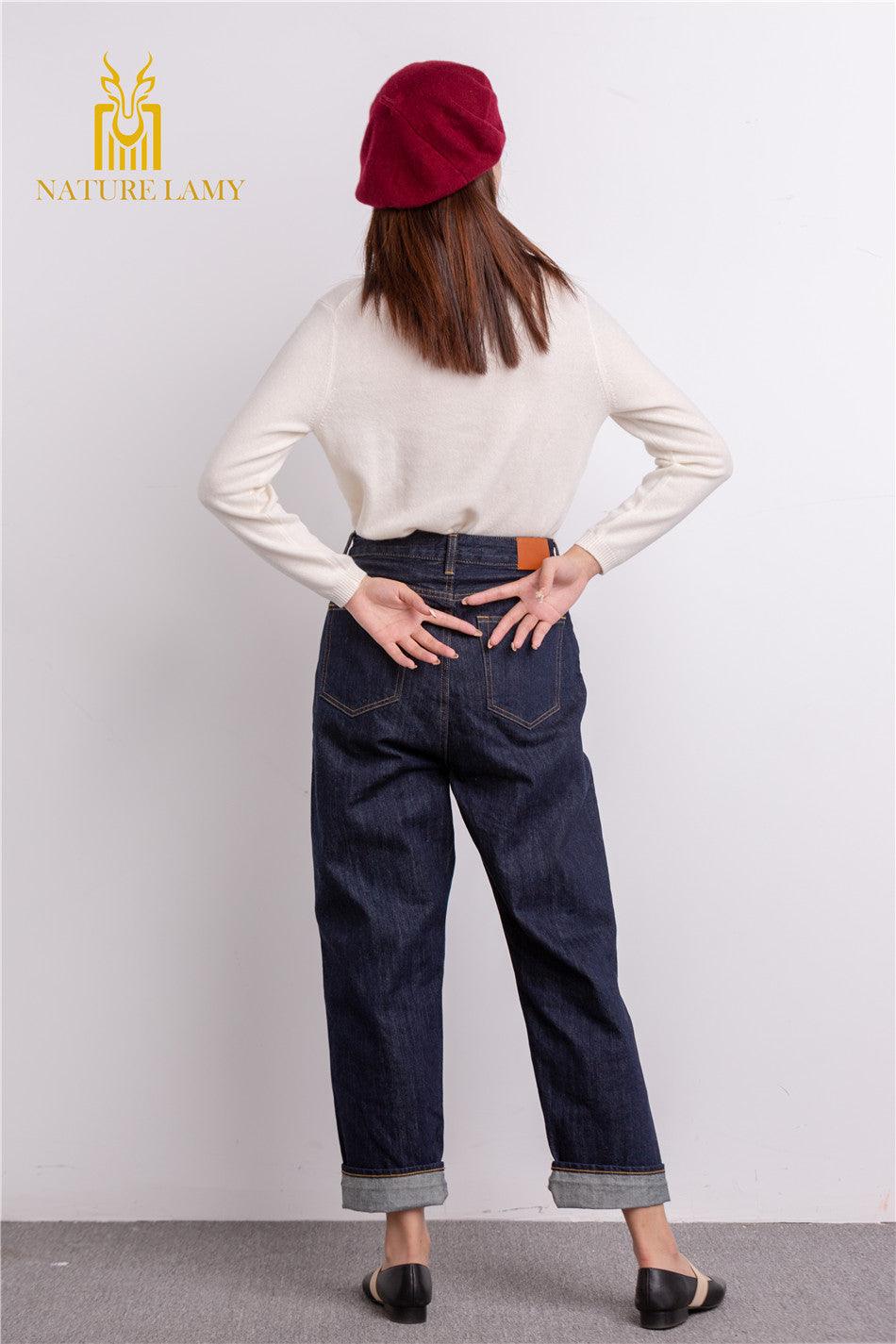 nature white color with good quality and supplier pure cashmere knitted women's cardigan - Lamycashmere