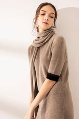 New design of cashmere women's long dress - Lamycashmere