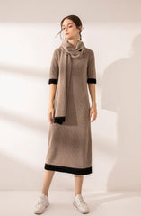 New design of cashmere women's long dress - Lamycashmere