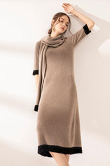 New design of cashmere women's long dress - Lamycashmere