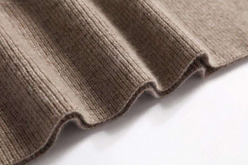 Newest design of beige camel brown three color multicolor cashmere women's pullover sweater - Lamycashmere