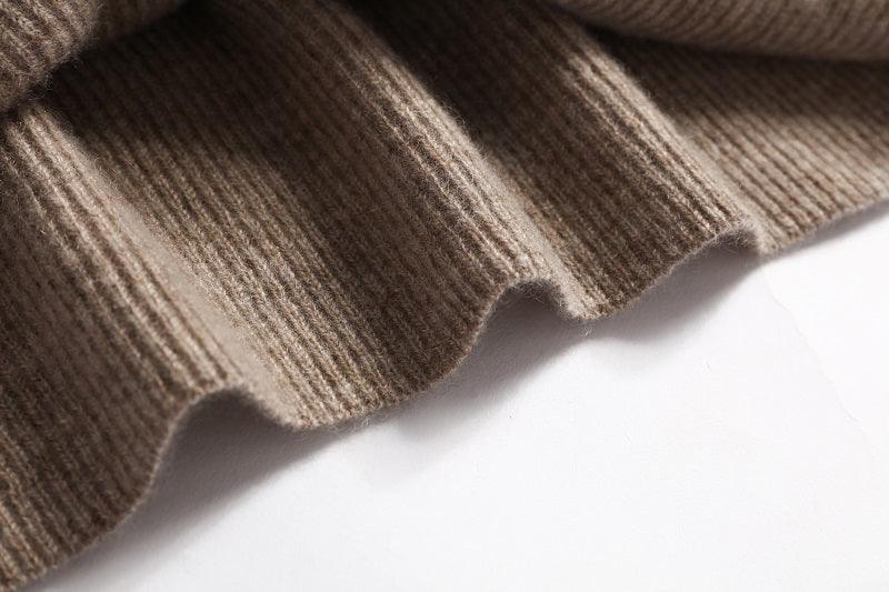 Newest design of beige camel brown three color multicolor cashmere women's pullover sweater - Lamycashmere