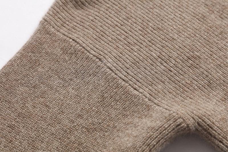 Newest design of beige camel brown three color multicolor cashmere women's pullover sweater - Lamycashmere