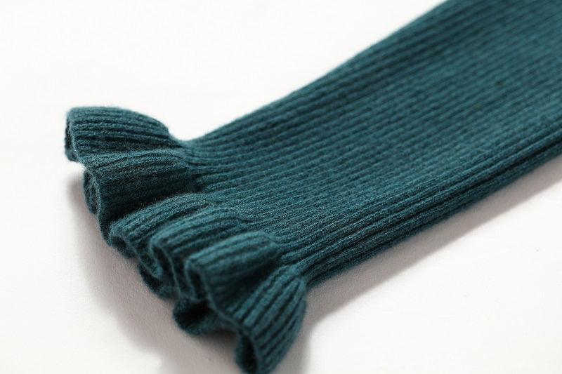 Popular green color 100% cashmere knitted cardign for women's - Lamycashmere