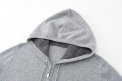 Popular style of 100 percent cashmere knitted hoodies sweater S/S collection for men's - Lamycashmere