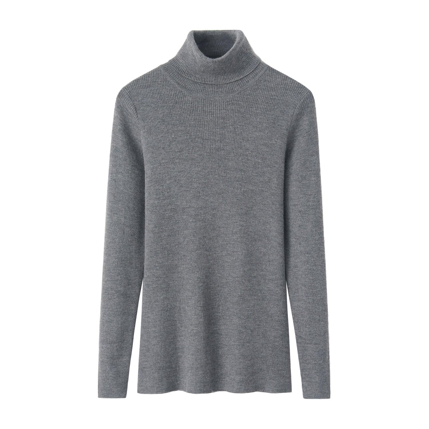 Popular style of pure cashmere worsted knitted turtleneck sweater S/S collection for lady's - Lamycashmere