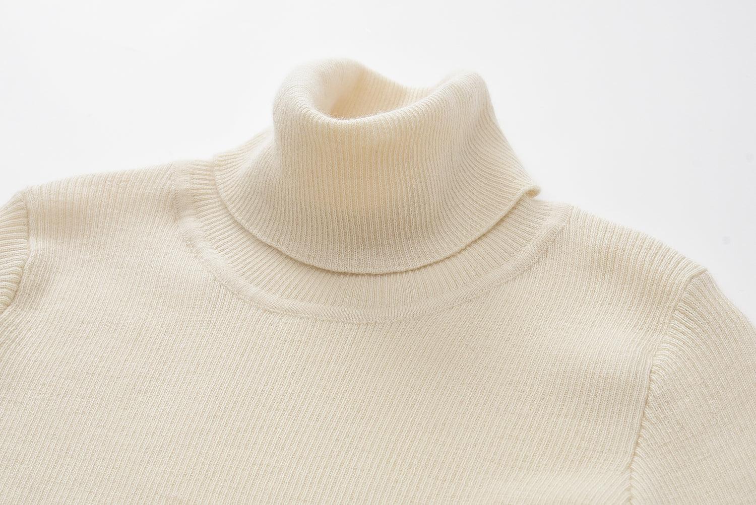 Popular style of pure cashmere worsted knitted turtleneck sweater S/S collection for lady's - Lamycashmere