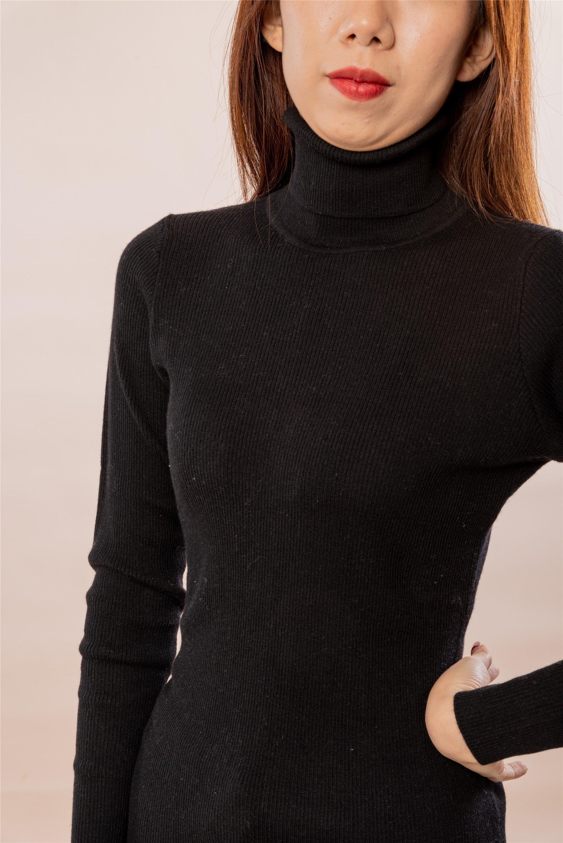 Popular style of pure cashmere worsted knitted turtleneck sweater S/S collection for lady's - Lamycashmere