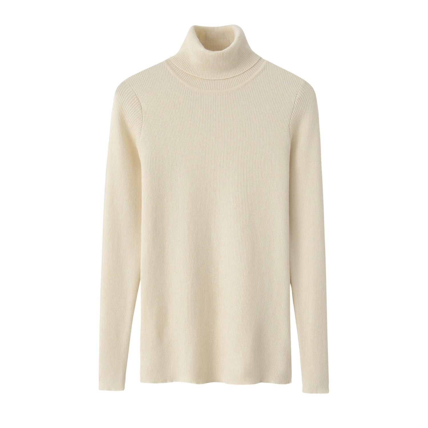 Popular style of pure cashmere worsted knitted turtleneck sweater S/S collection for lady's - Lamycashmere