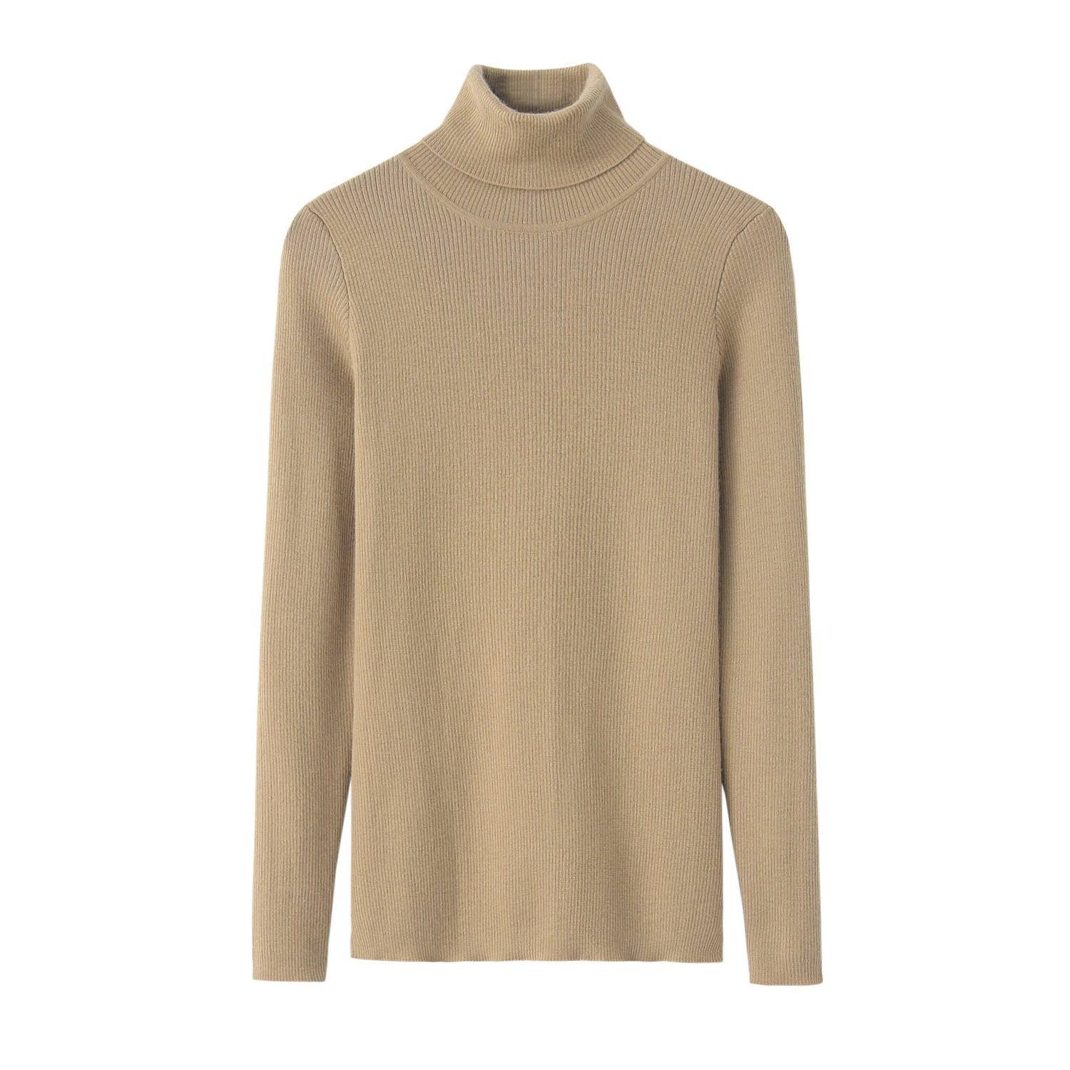 Popular style of pure cashmere worsted knitted turtleneck sweater S/S collection for lady's - Lamycashmere