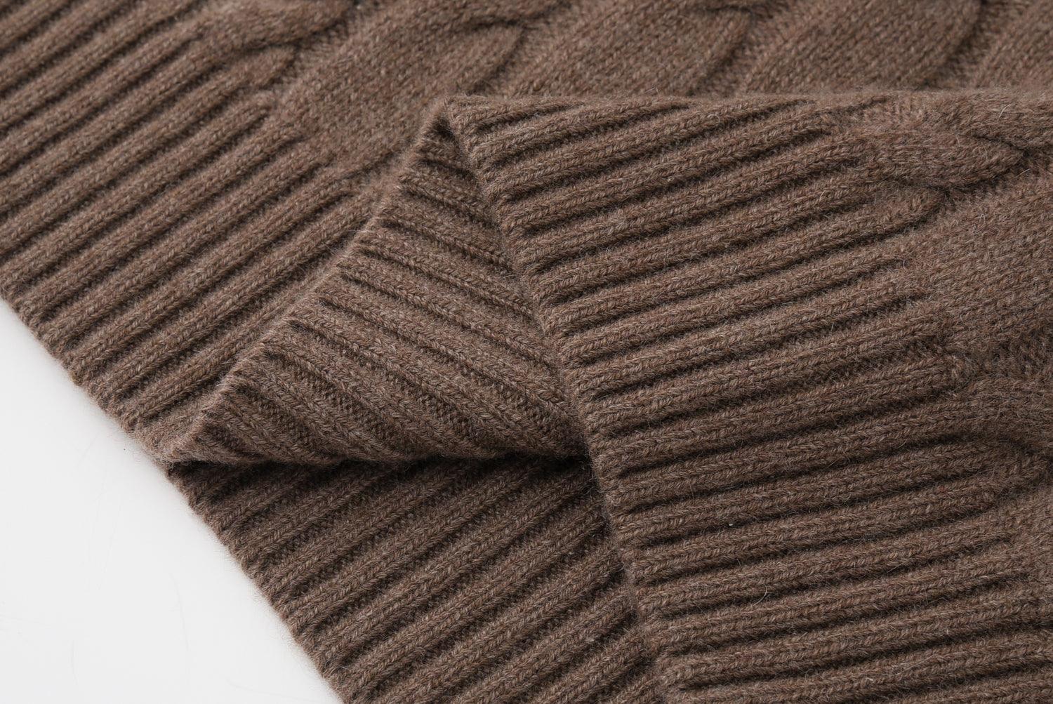 Popular style of top quality pure cashmere cable knitted turtleneck sweater for lady's - Lamycashmere