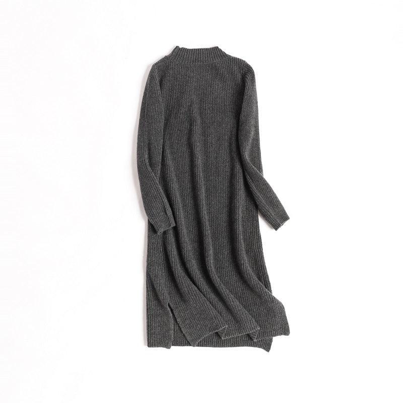 pure cashmere stripe guage women's dress - Lamycashmere