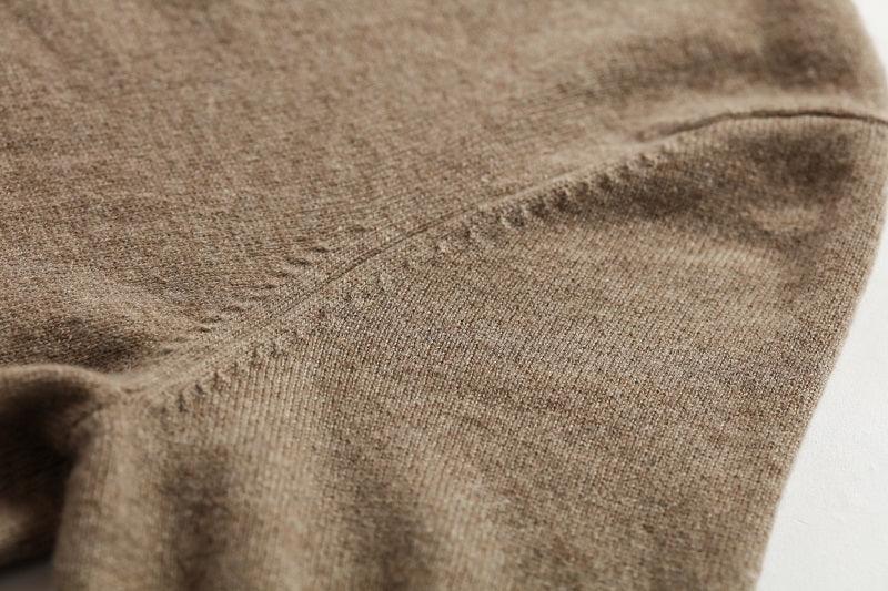 Special color mix 100 pure cashmere knitted V-neck and loose pants suits - Lamycashmere