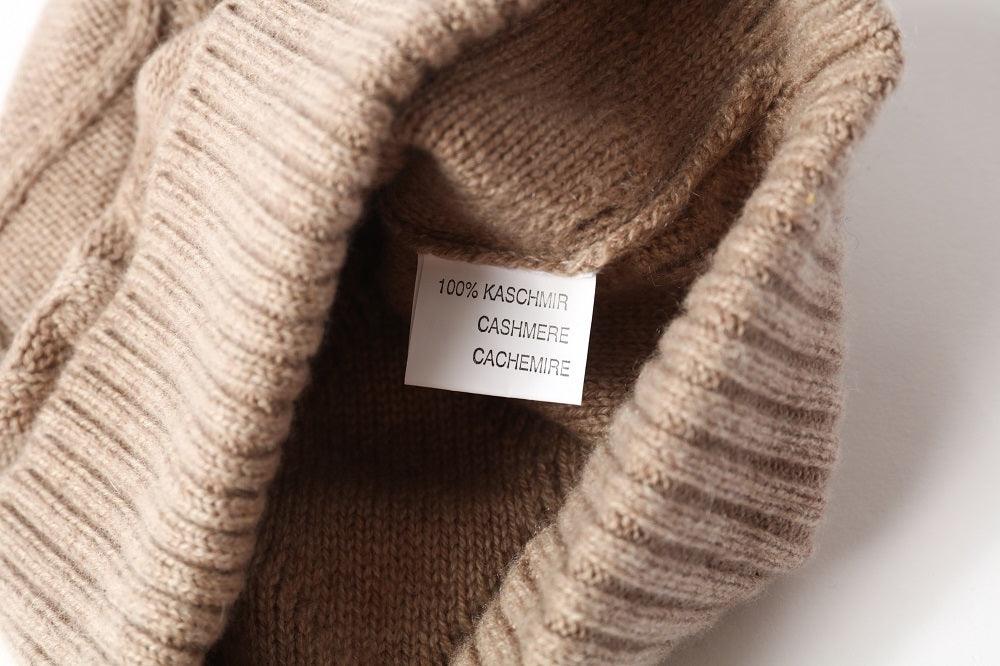 special design and popular color of 100 pure cashmere knitted cable hat - Lamycashmere