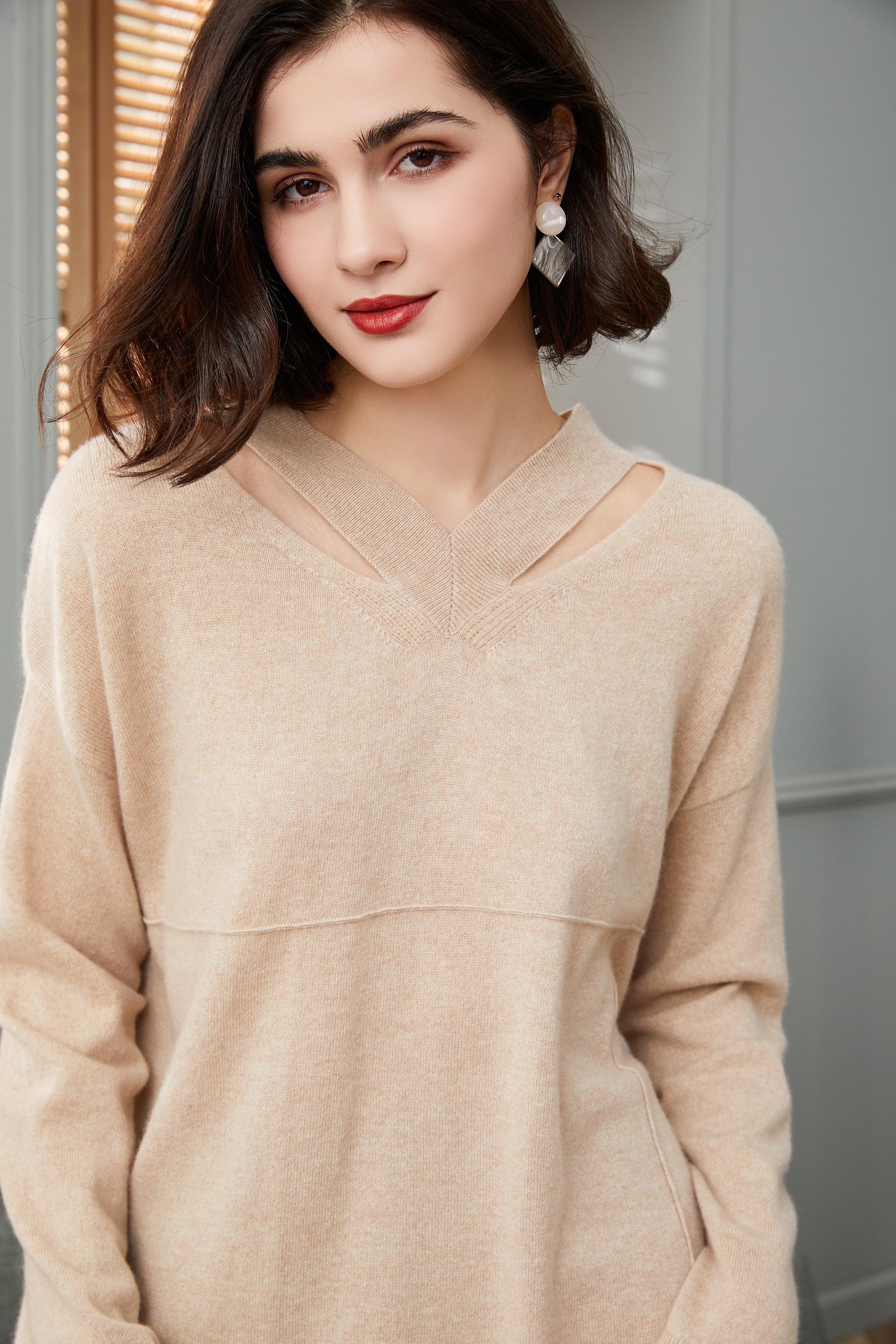 Special design best selling style of high quality cashmere knitted sweater for women's - Lamycashmere