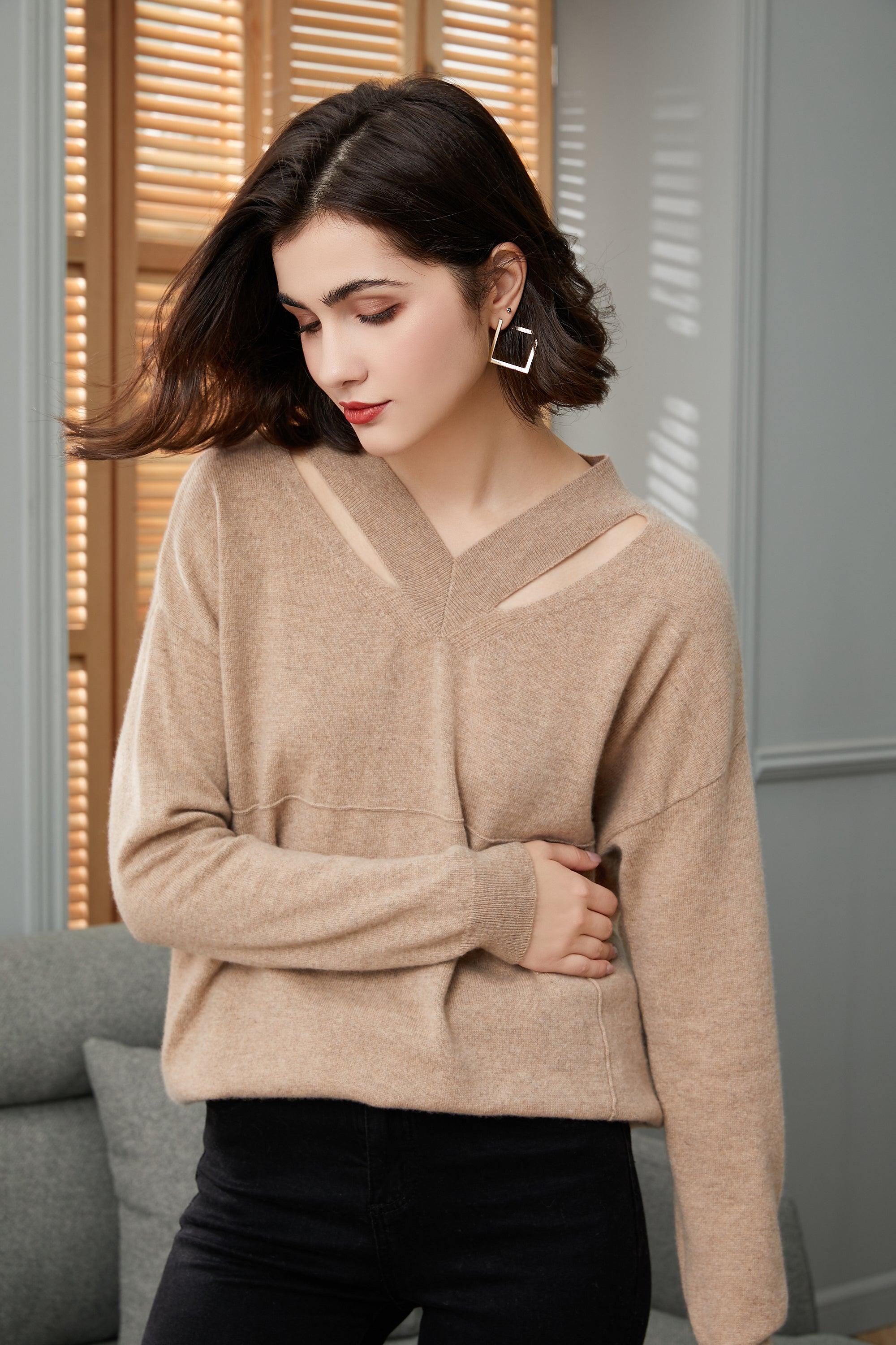 Special design best selling style of high quality cashmere knitted sweater for women's - Lamycashmere