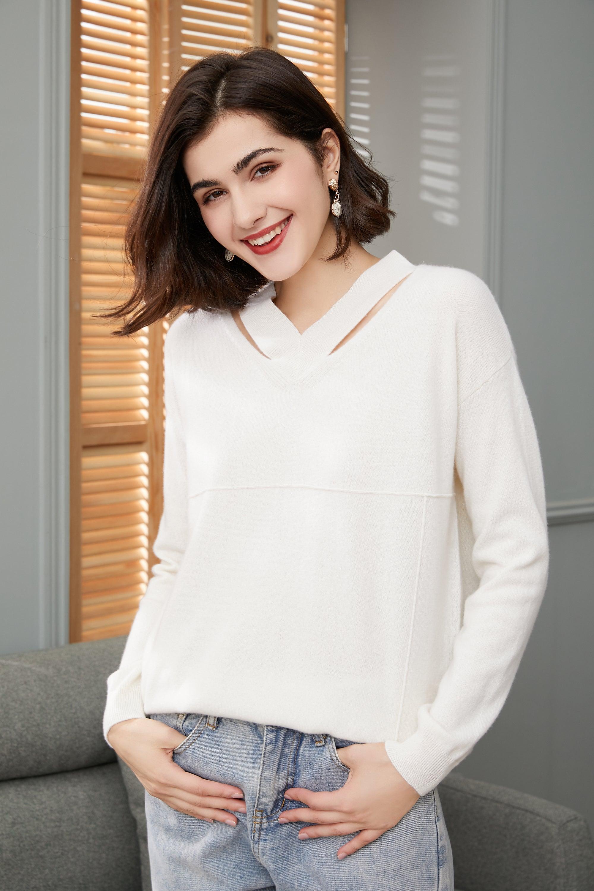 Special design best selling style of high quality cashmere knitted sweater for women's - Lamycashmere