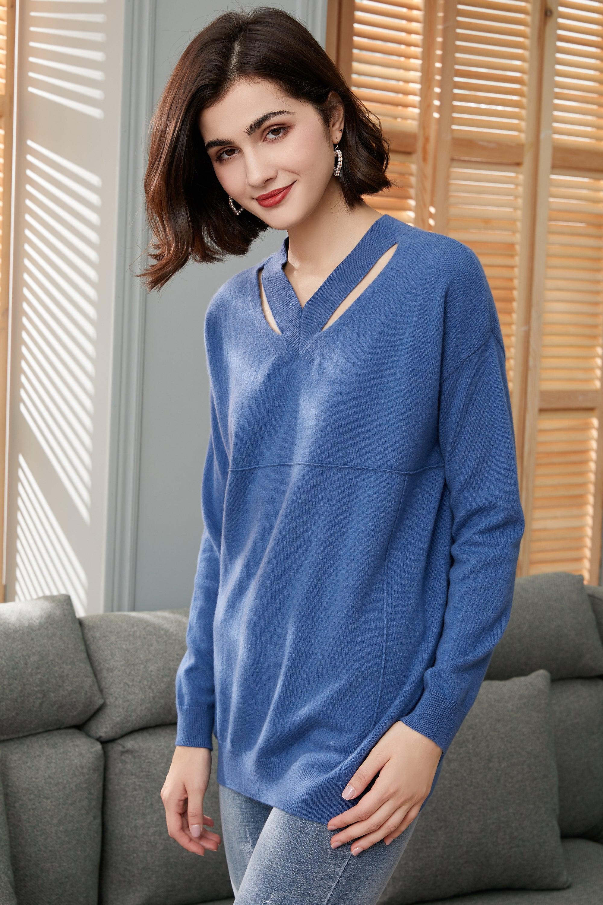 Special design best selling style of high quality cashmere knitted sweater for women's - Lamycashmere