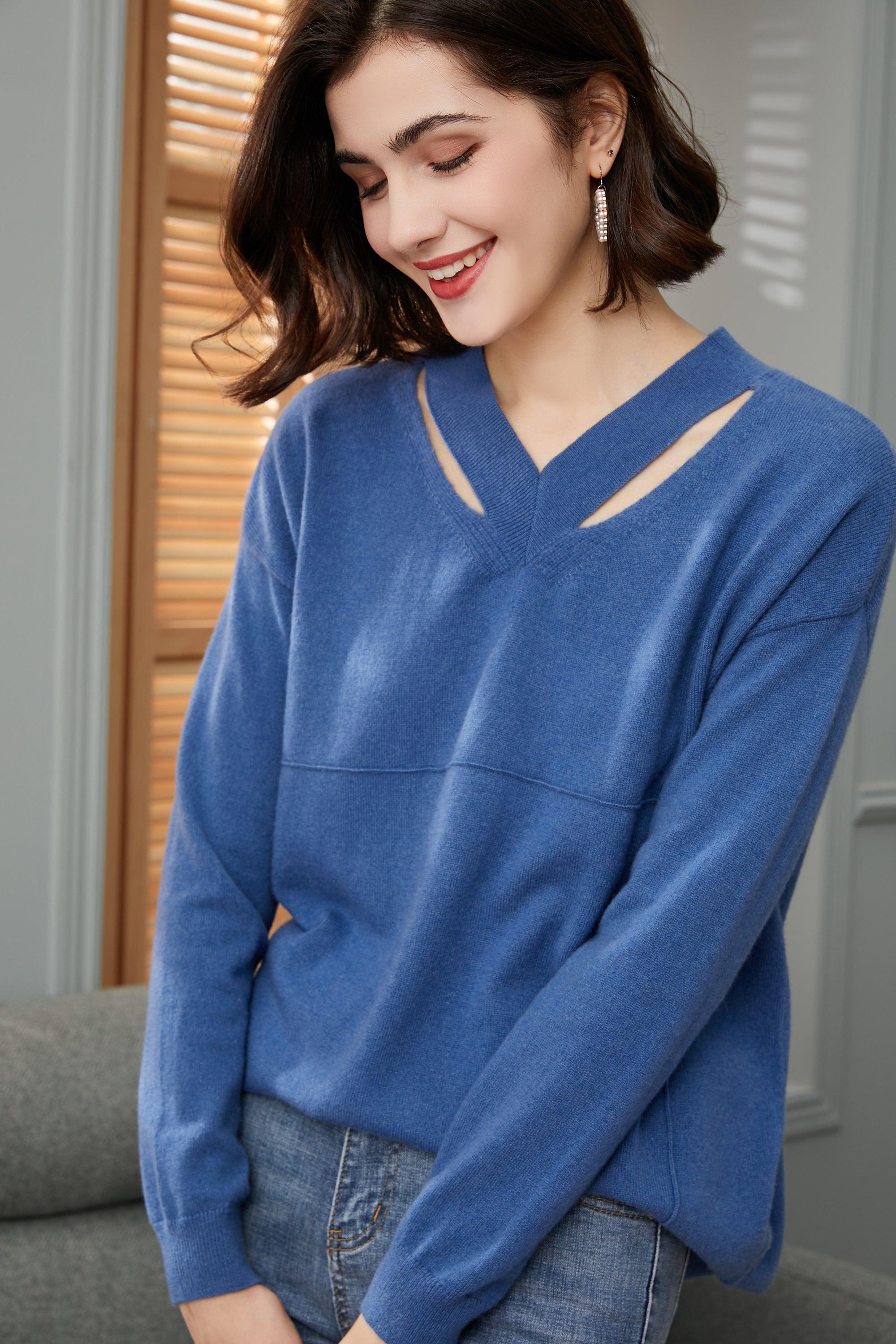 Special design best selling style of high quality cashmere knitted sweater for women's - Lamycashmere