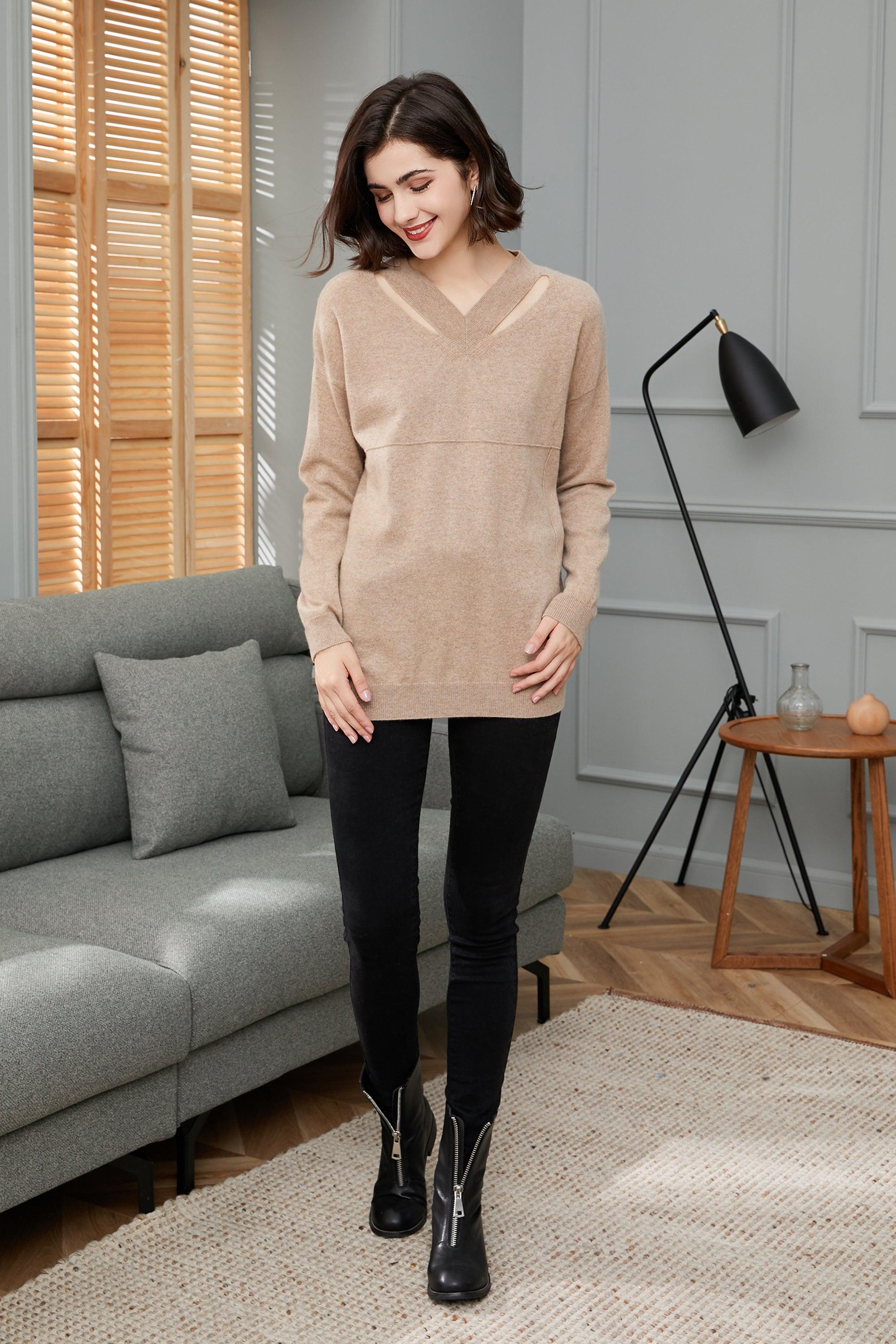 Special design best selling style of high quality cashmere knitted sweater for women's - Lamycashmere