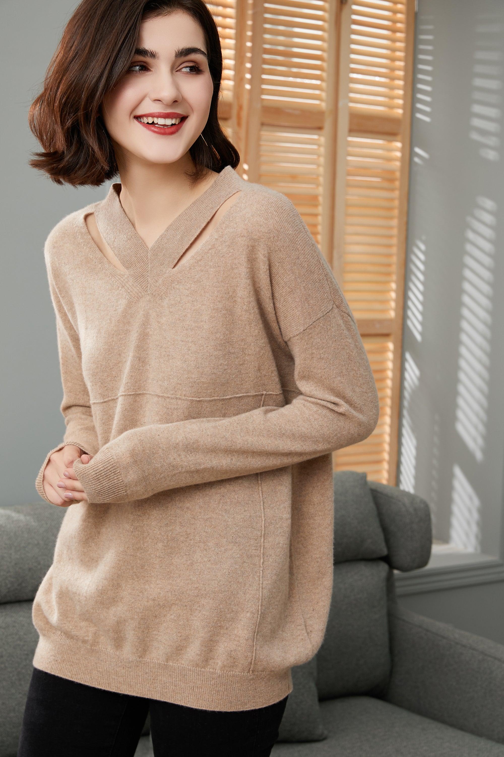 Special design best selling style of high quality cashmere knitted sweater for women's - Lamycashmere