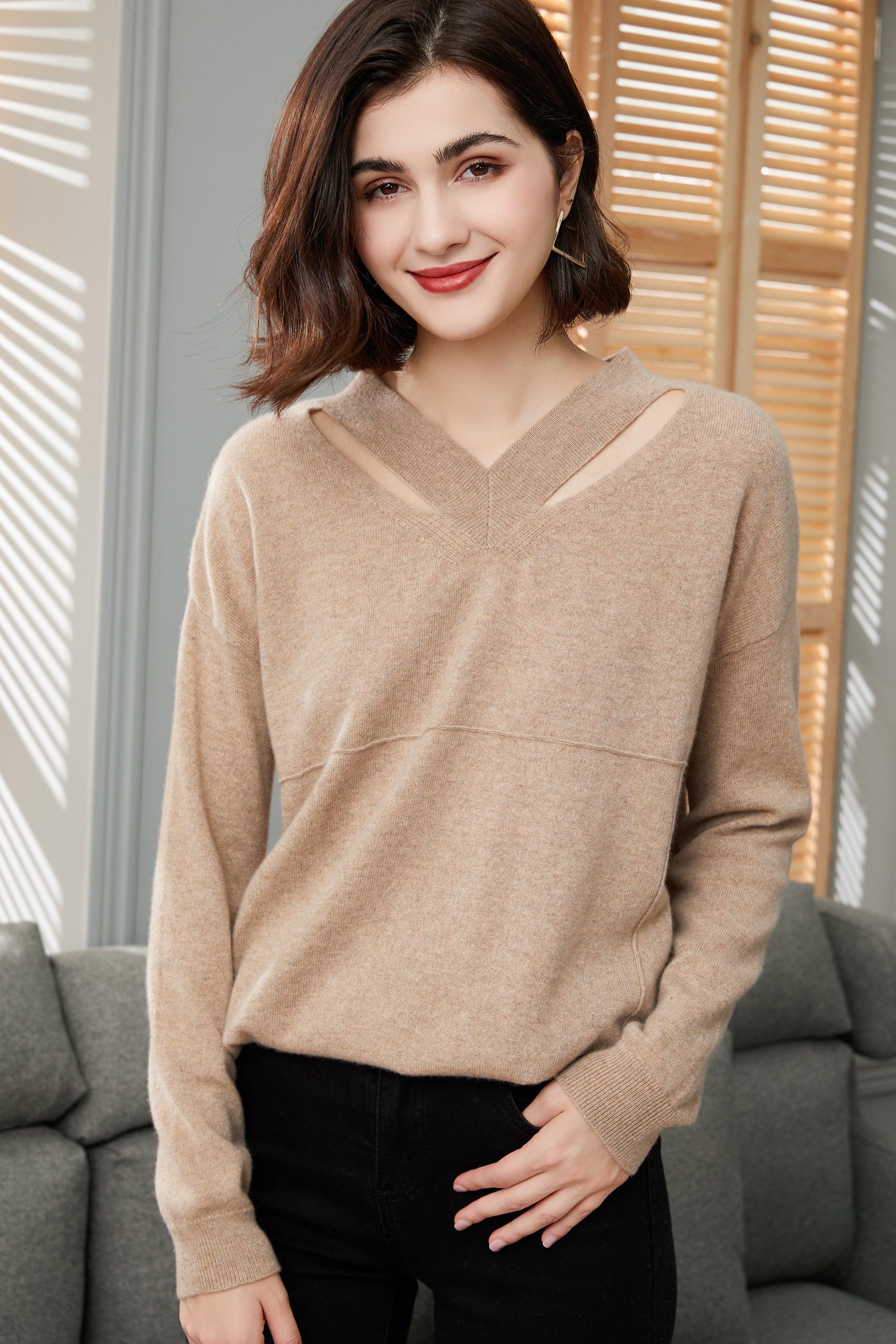 Special design best selling style of high quality cashmere knitted sweater for women's - Lamycashmere