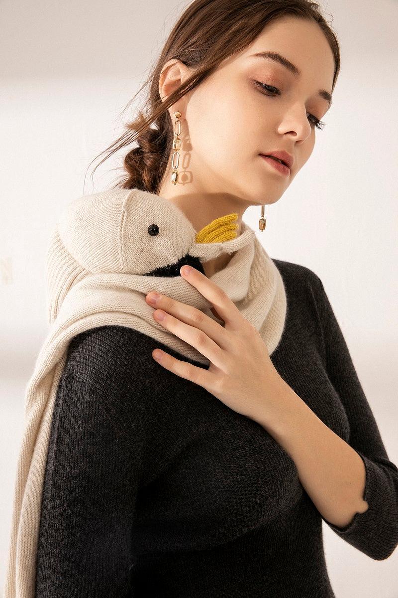 Special design of warmly cute cashmere knitted scarf - Lamycashmere