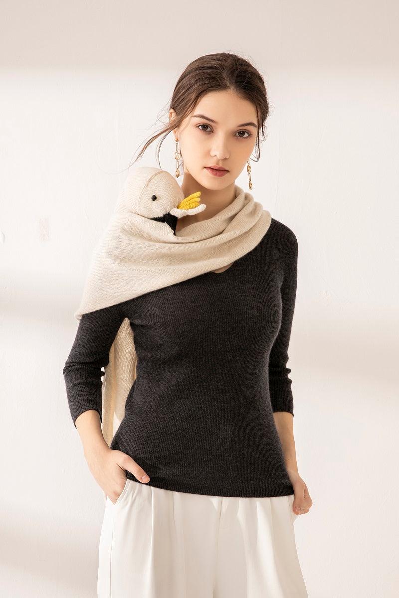 Special design of warmly cute cashmere knitted scarf - Lamycashmere