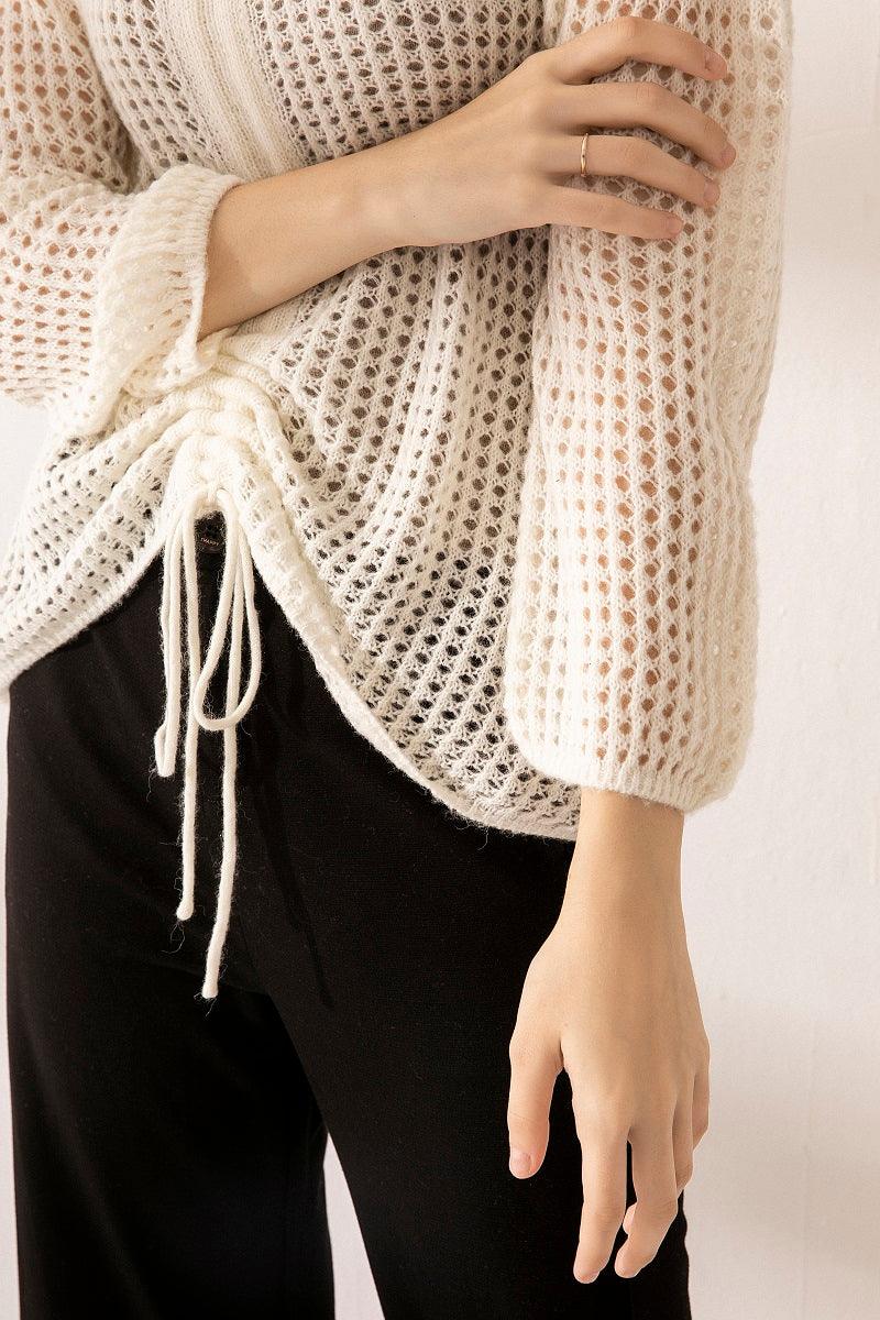 Special hollow-carved design of 100% cashmere knitted sweater - Lamycashmere