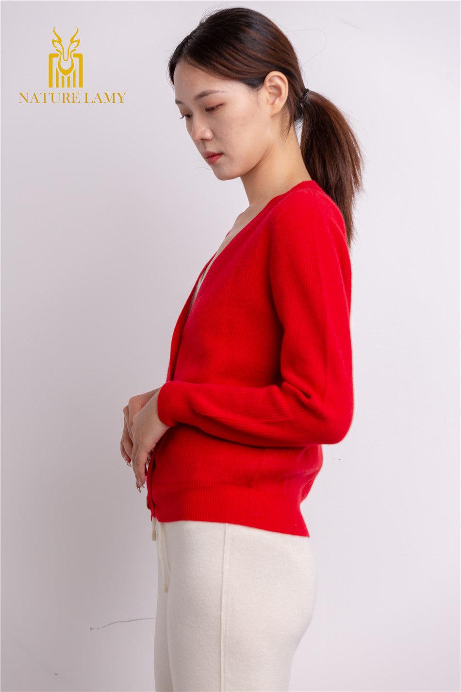 Spring and Winter warmly best selling 100 percent cashmere knitted cardigan - Lamycashmere