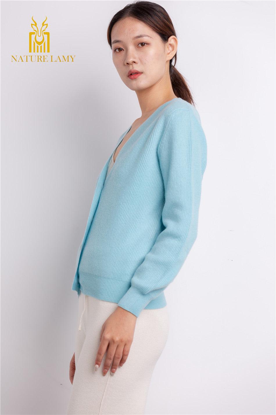 Spring and Winter warmly best selling 100 percent cashmere knitted cardigan - Lamycashmere