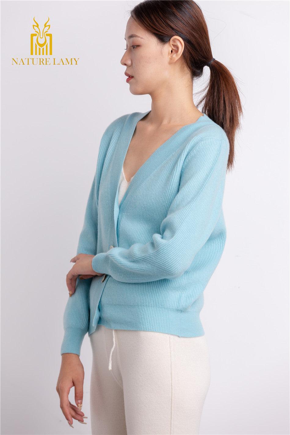 Spring and Winter warmly best selling 100 percent cashmere knitted cardigan - Lamycashmere