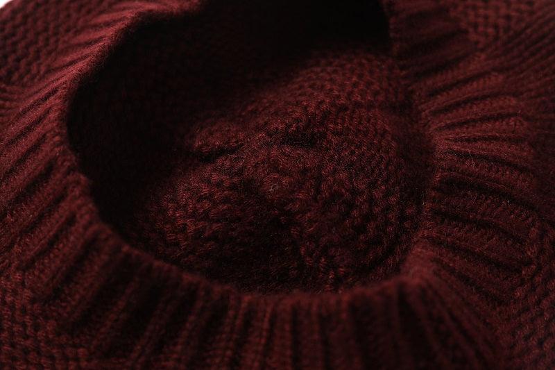 Super beautiful cashmere knitted beret for lady's - Lamycashmere