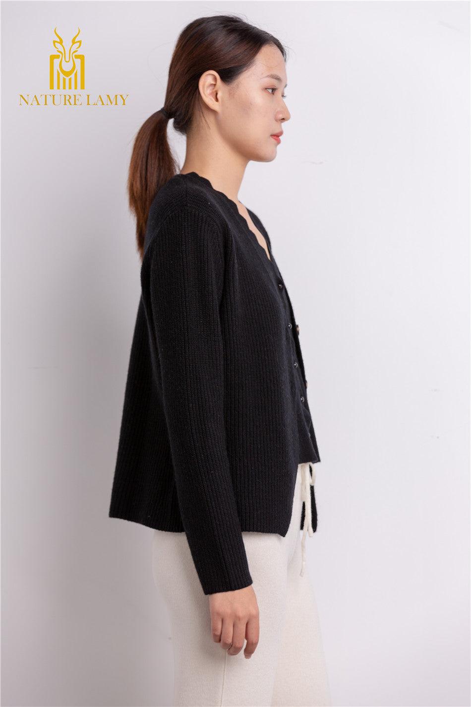 S/W collection of beautiful guage Inner Mongolia cashmere fiber best quality cashmere knitted cardigan - Lamycashmere