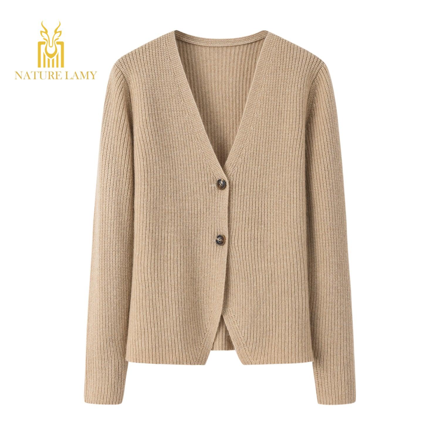 S/W collection of beautiful guage Inner Mongolia cashmere fiber best quality cashmere knitted cardigan - Lamycashmere