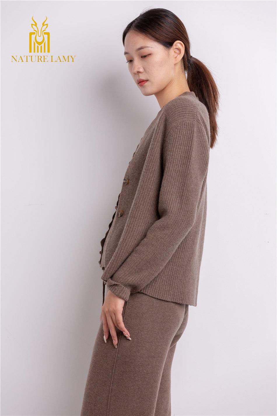 S/W collection of beautiful guage Inner Mongolia cashmere fiber best quality cashmere knitted cardigan - Lamycashmere